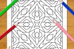 Easy Geometric Patterns Colouring Book (Volume 3) - Preview