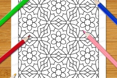 Easy Geometric Patterns Colouring Book (Vol. 1) - Preview