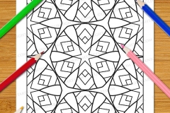 Easy Geometric Patterns Colouring Book (Vol. 1) - Preview