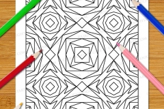 Easy Geometric Patterns Colouring Book (Vol. 1) - Preview