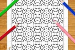 Easy Geometric Patterns Colouring Book (Vol. 1) - Preview