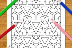 Easy Geometric Patterns Colouring Book (Vol. 1) - Preview