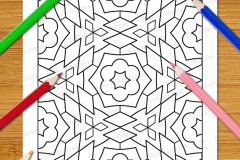 Easy Geometric Patterns Colouring Book (Vol. 1) - Preview