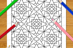 Easy Geometric Patterns Colouring Book (Vol. 1) - Preview