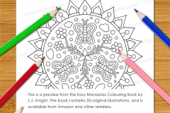 Easy Mandalas Colouring Book - Preview