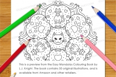 Easy Mandalas Colouring Book - Preview