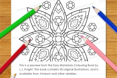 Easy Mandalas Colouring Book - Preview