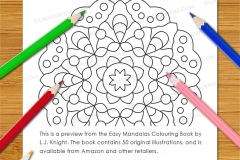 Easy Mandalas Colouring Book - Preview
