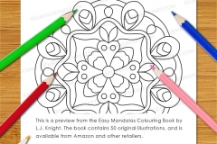 Easy Mandalas Colouring Book - Preview