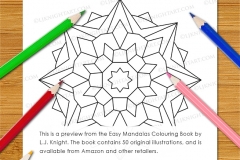 Easy Mandalas Colouring Book - Preview