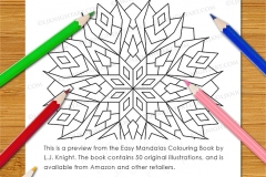 Easy Mandalas Colouring Book - Preview