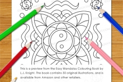 Easy Mandalas Colouring Book - Preview