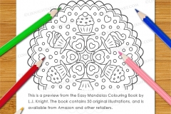 Easy Mandalas Colouring Book - Preview