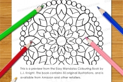 Easy Mandalas Colouring Book - Preview