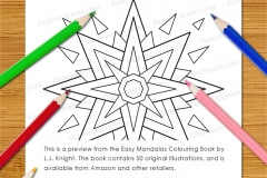 Easy Mandalas Colouring Book - Preview