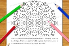 Easy Mandalas Colouring Book - Preview