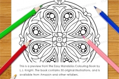 Easy Mandalas Colouring Book - Preview