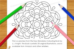 Easy Mandalas Colouring Book - Preview