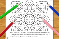 Easy Mandalas Colouring Book - Preview