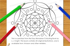 Easy Mandalas Colouring Book - Preview