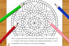 Easy Mandalas Colouring Book - Preview