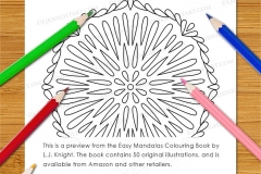 Easy Mandalas Colouring Book - Preview