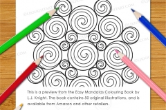 Easy Mandalas Colouring Book - Preview