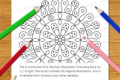 Easy Mandalas Colouring Book - Preview