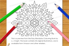 Easy Mandalas Colouring Book - Preview