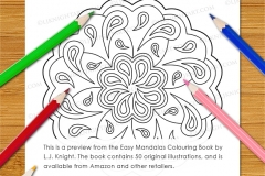 Easy Mandalas Colouring Book - Preview