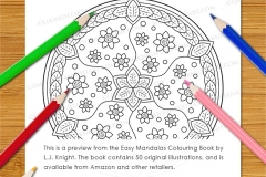 Easy Mandalas Colouring Book - Preview