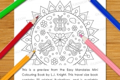 Easy Mandalas Mini Colouring Book - Preview