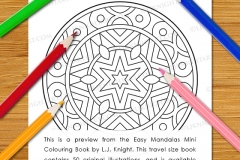 Easy Mandalas Mini Colouring Book - Preview