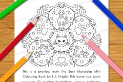 Easy Mandalas Mini Colouring Book - Preview