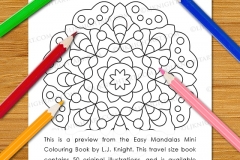 Easy Mandalas Mini Colouring Book - Preview