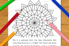 Easy Mandalas Mini Colouring Book - Preview