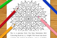 Easy Mandalas Mini Colouring Book - Preview