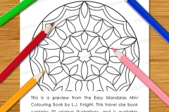 Easy Mandalas Mini Colouring Book - Preview