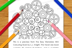 Easy Mandalas Mini Colouring Book - Preview