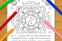 Easy Mandalas Mini Colouring Book - Preview