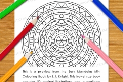 Easy Mandalas Mini Colouring Book - Preview