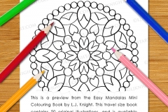 Easy Mandalas Mini Colouring Book - Preview