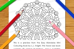 Easy Mandalas Mini Colouring Book - Preview