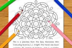 Easy Mandalas Mini Colouring Book - Preview