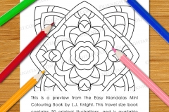 Easy Mandalas Mini Colouring Book - Preview