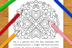 Easy Mandalas Mini Colouring Book - Preview