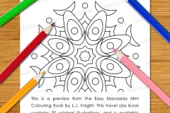 Easy Mandalas Mini Colouring Book - Preview