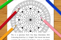 Easy Mandalas Mini Colouring Book - Preview