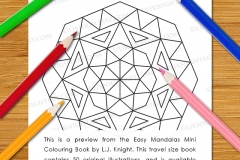 Easy Mandalas Mini Colouring Book - Preview