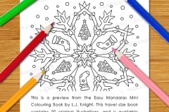 Easy Mandalas Mini Colouring Book - Preview